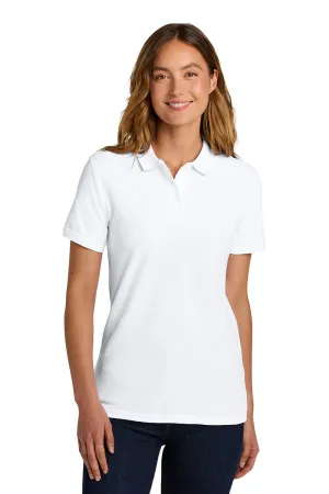 Gildan Womens Softstyle Pique Short Sleeve Polo Shirt - White