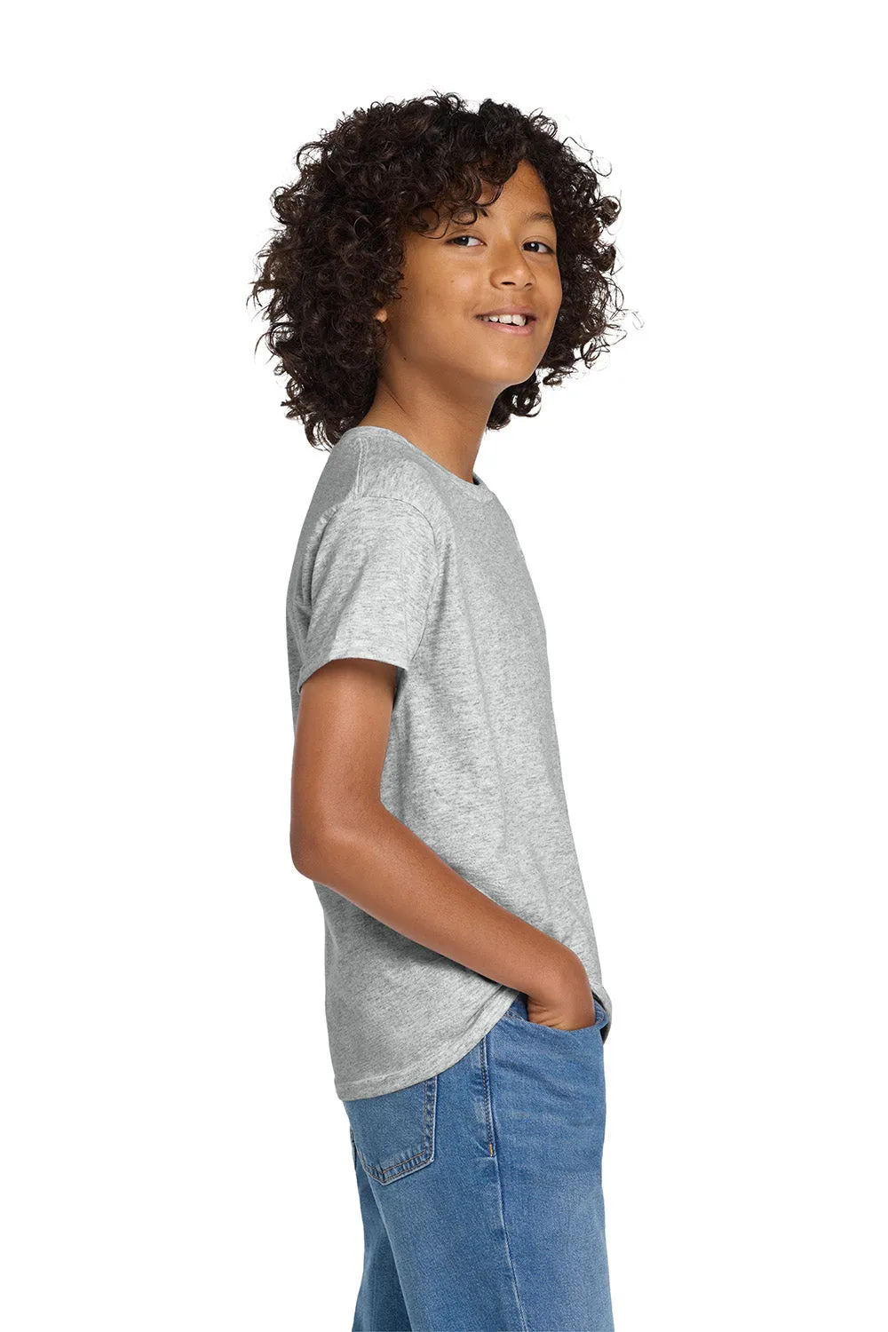 Gildan Youth DryBlend Moisture Wicking Short Sleeve Crewneck T-Shirt - Ash Grey