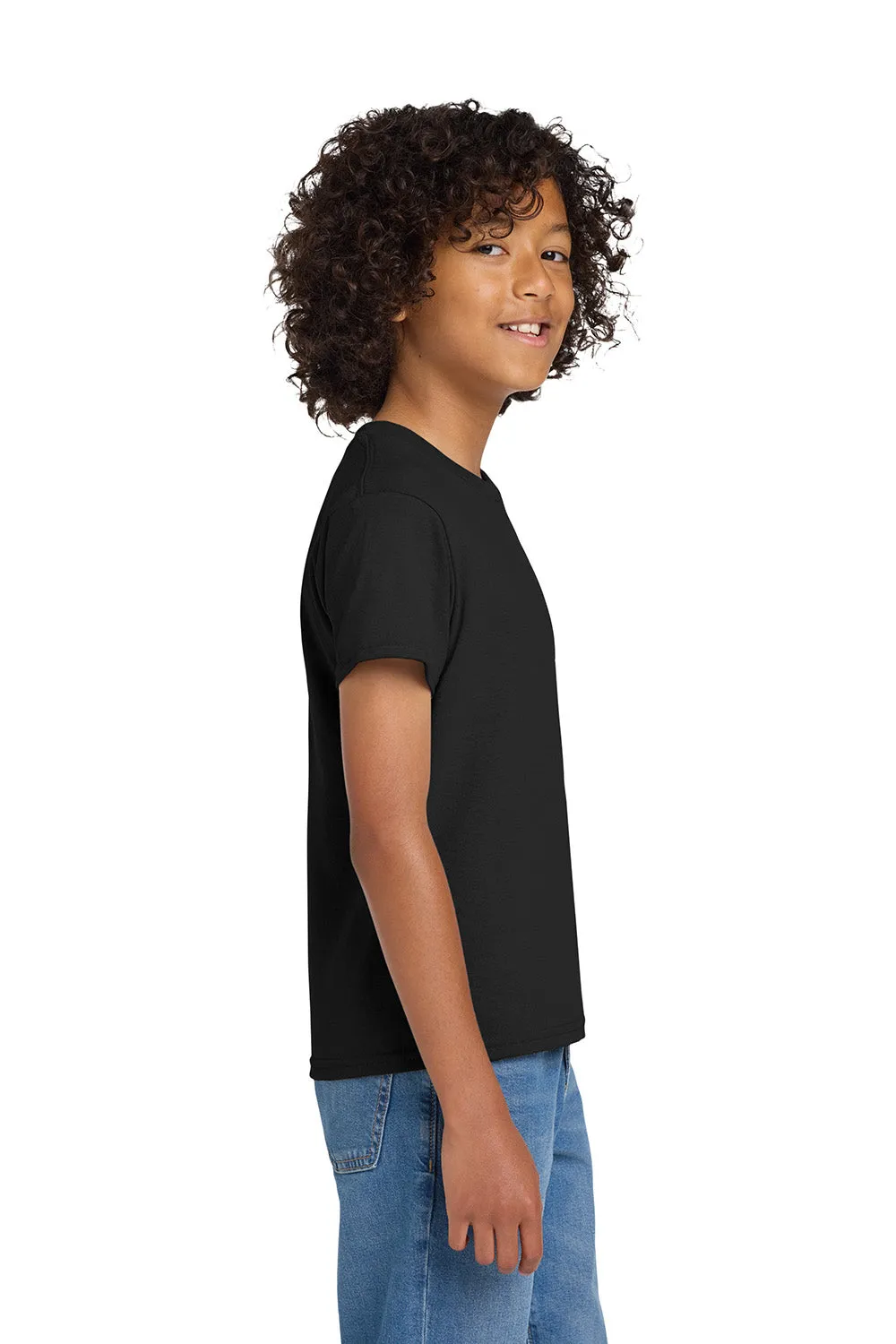 Gildan Youth DryBlend Moisture Wicking Short Sleeve Crewneck T-Shirt - Black