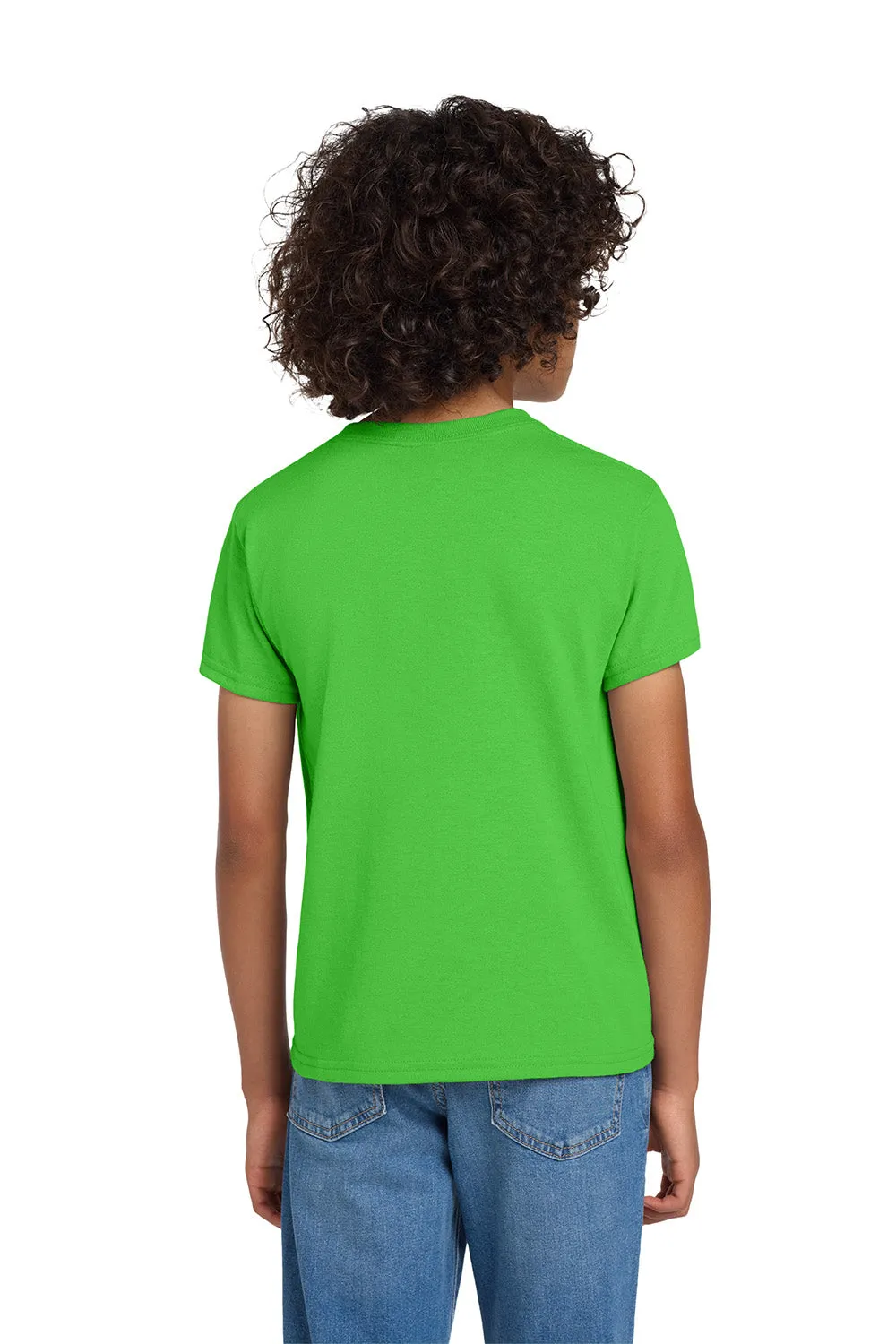 Gildan Youth DryBlend Moisture Wicking Short Sleeve Crewneck T-Shirt - Electric Green