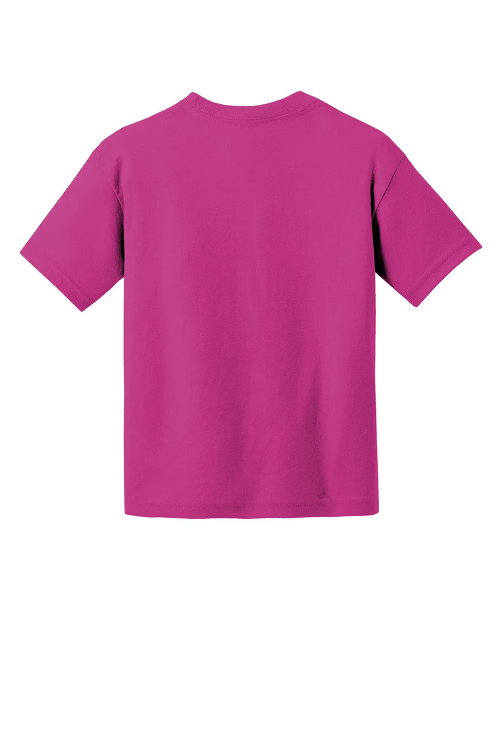 Gildan Youth DryBlend Moisture Wicking Short Sleeve Crewneck T-Shirt - Heliconia Pink