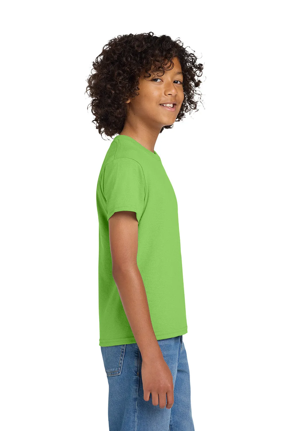 Gildan Youth DryBlend Moisture Wicking Short Sleeve Crewneck T-Shirt - Lime Green