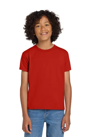 Gildan Youth DryBlend Moisture Wicking Short Sleeve Crewneck T-Shirt - Red