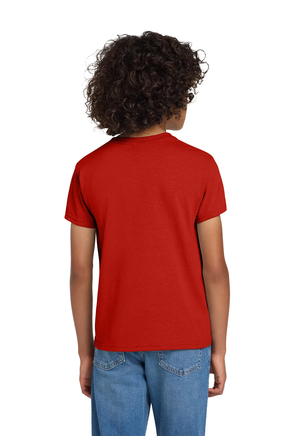 Gildan Youth DryBlend Moisture Wicking Short Sleeve Crewneck T-Shirt - Red