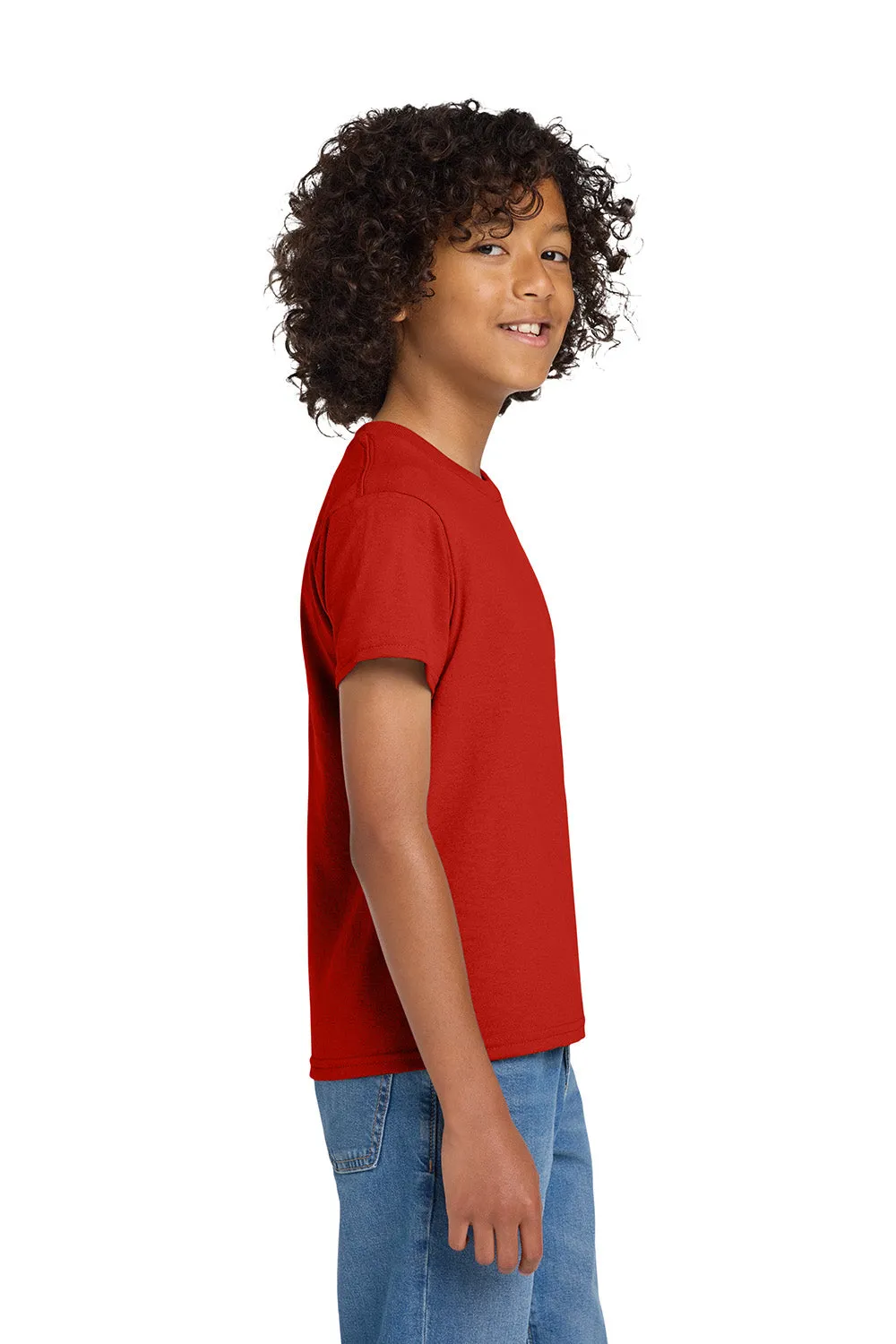 Gildan Youth DryBlend Moisture Wicking Short Sleeve Crewneck T-Shirt - Red