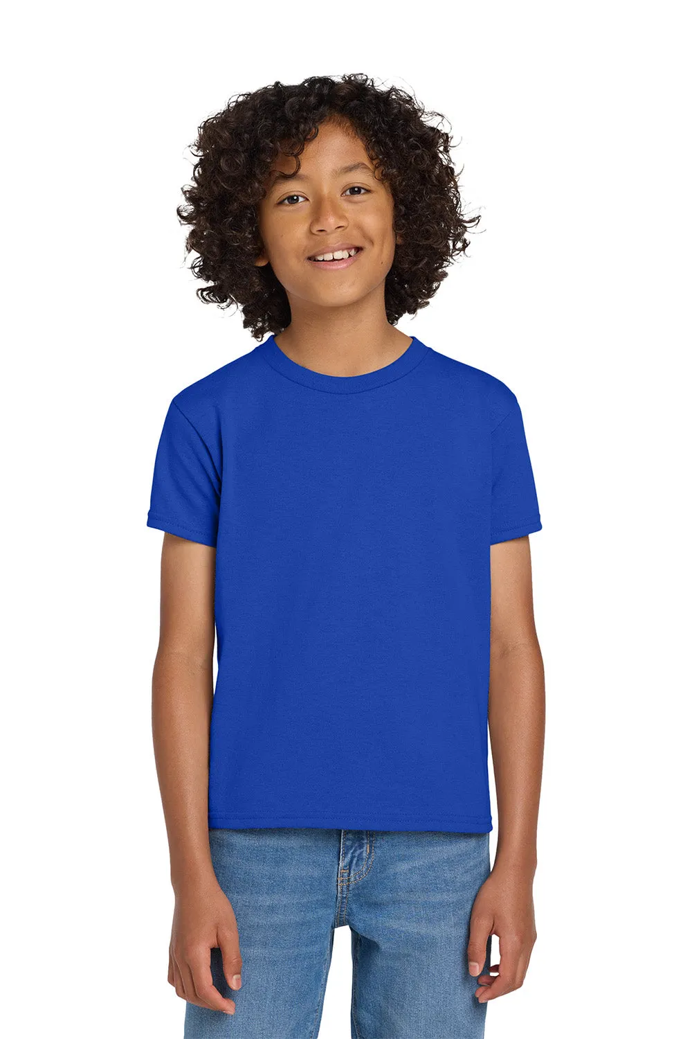 Gildan Youth DryBlend Moisture Wicking Short Sleeve Crewneck T-Shirt - Royal Blue