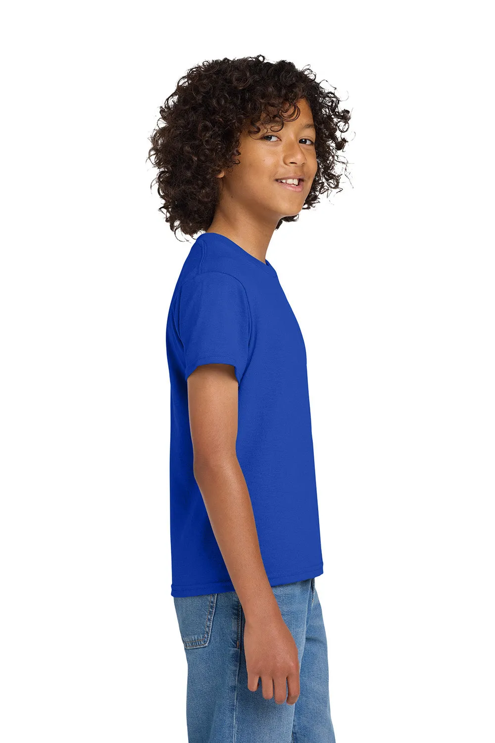Gildan Youth DryBlend Moisture Wicking Short Sleeve Crewneck T-Shirt - Royal Blue