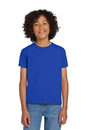 Gildan Youth DryBlend Moisture Wicking Short Sleeve Crewneck T-Shirt - Royal Blue