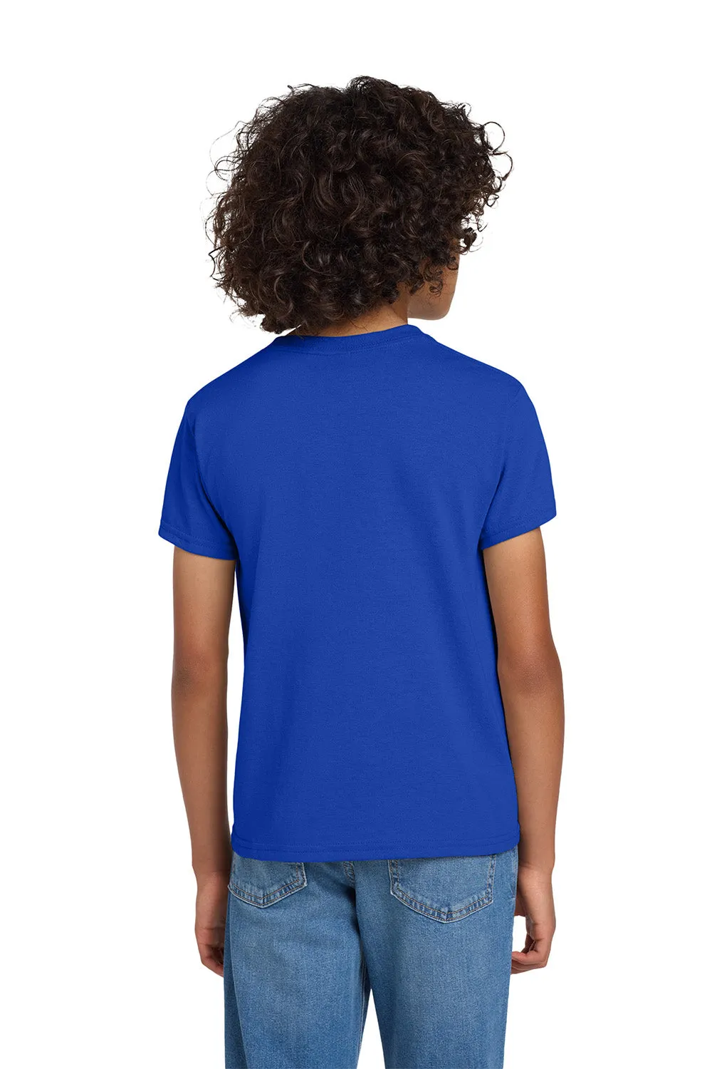 Gildan Youth DryBlend Moisture Wicking Short Sleeve Crewneck T-Shirt - Royal Blue