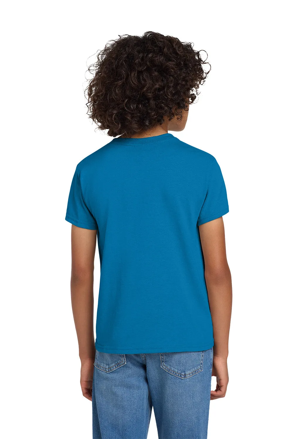 Gildan Youth DryBlend Moisture Wicking Short Sleeve Crewneck T-Shirt - Sapphire Blue