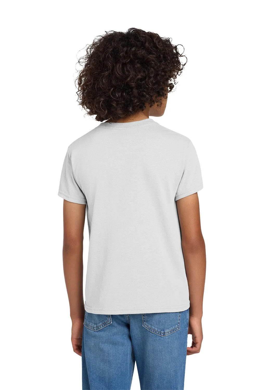 Gildan Youth DryBlend Moisture Wicking Short Sleeve Crewneck T-Shirt - White