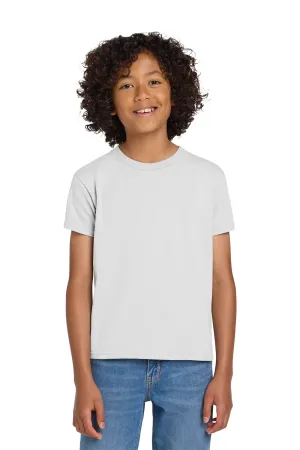 Gildan Youth DryBlend Moisture Wicking Short Sleeve Crewneck T-Shirt - White