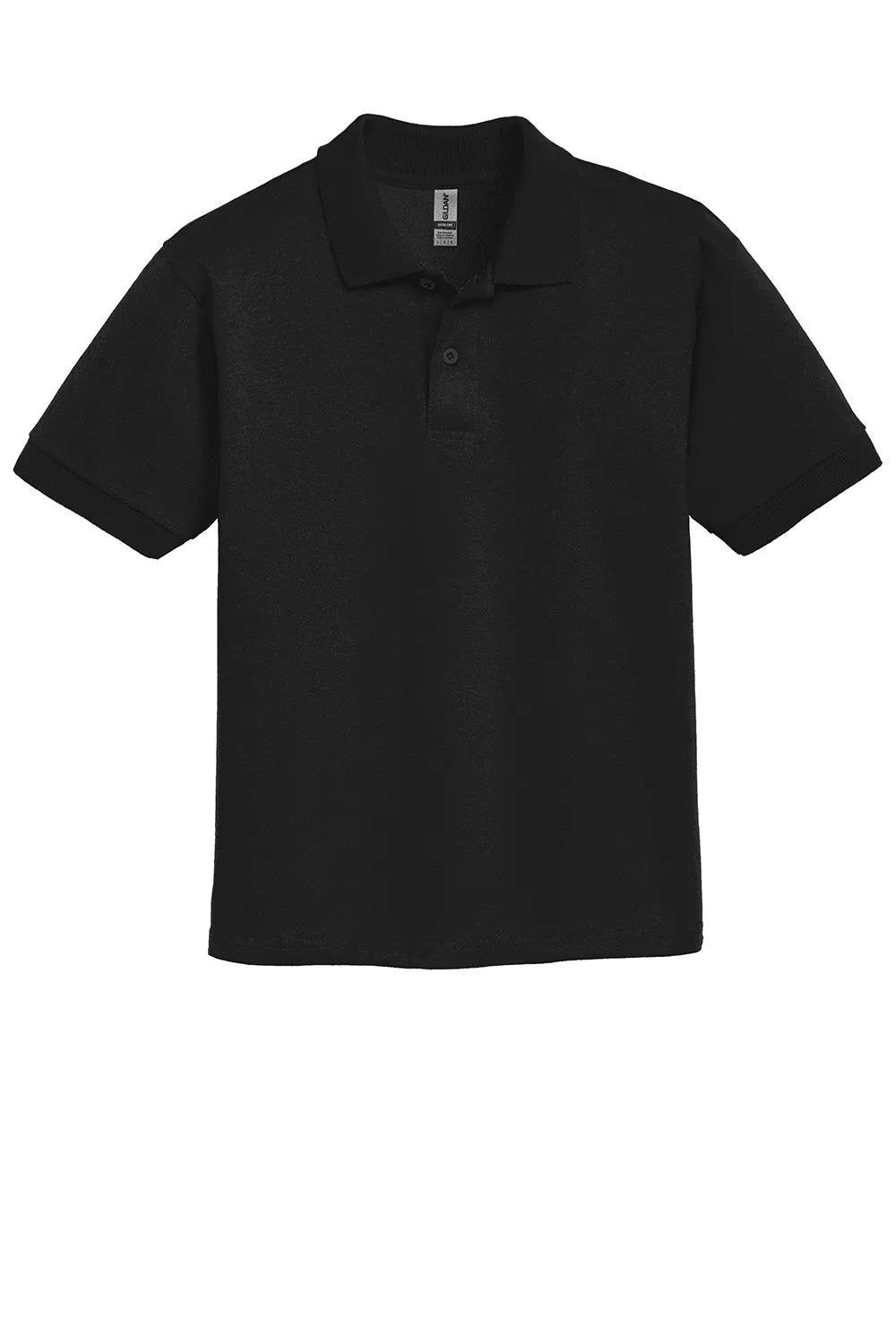 Gildan Youth DryBlend Moisture Wicking Short Sleeve Polo Shirt - Black