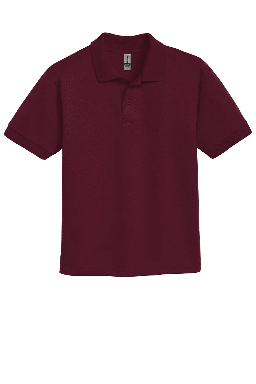 Gildan Youth DryBlend Moisture Wicking Short Sleeve Polo Shirt - Maroon