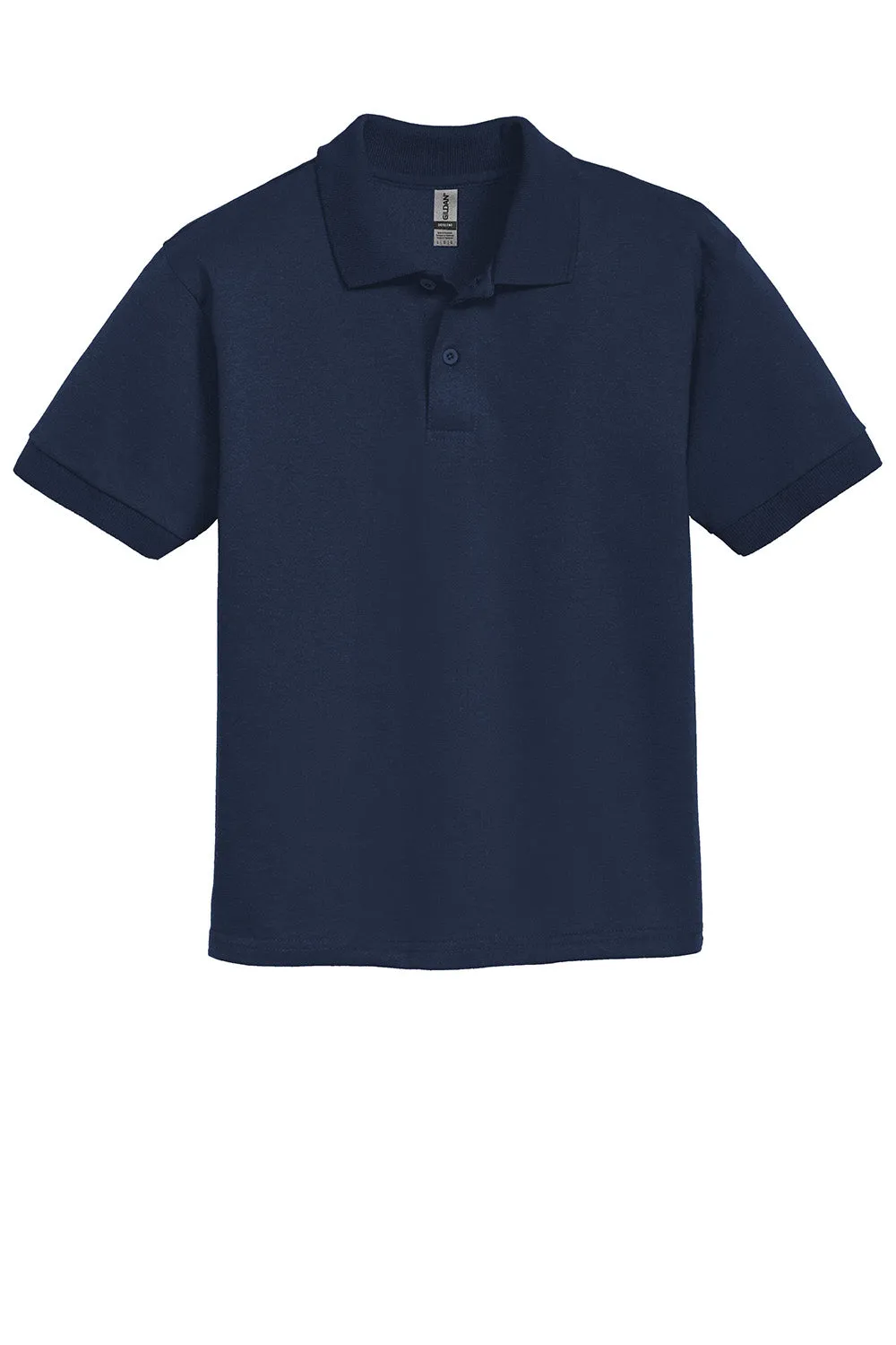 Gildan Youth DryBlend Moisture Wicking Short Sleeve Polo Shirt - Navy Blue