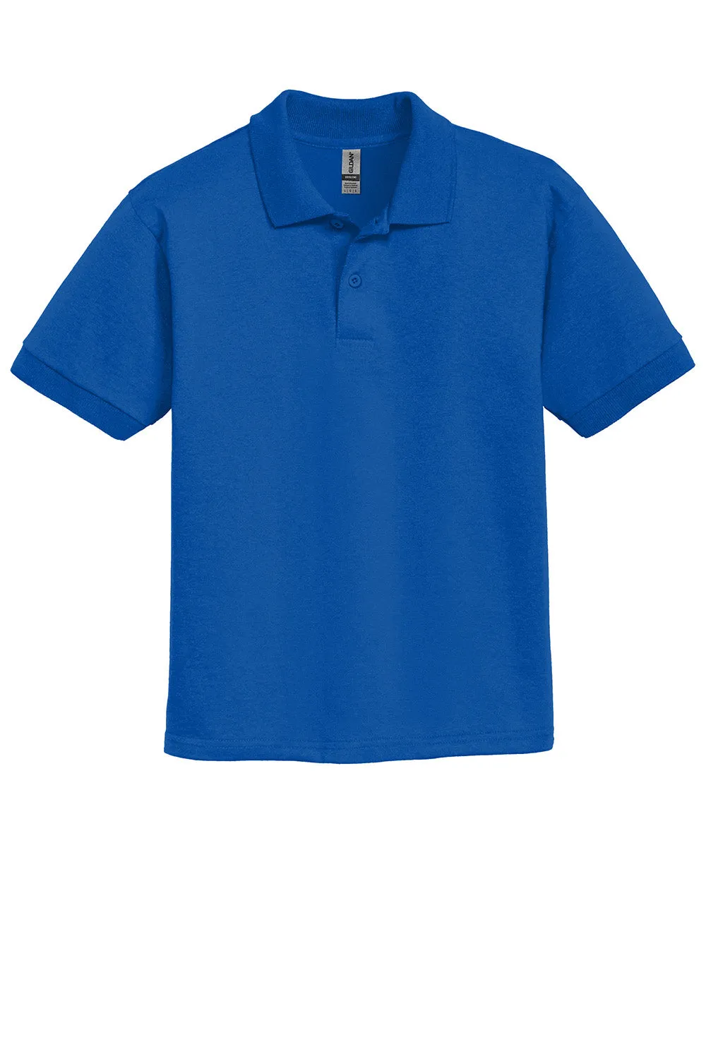 Gildan Youth DryBlend Moisture Wicking Short Sleeve Polo Shirt - Royal Blue