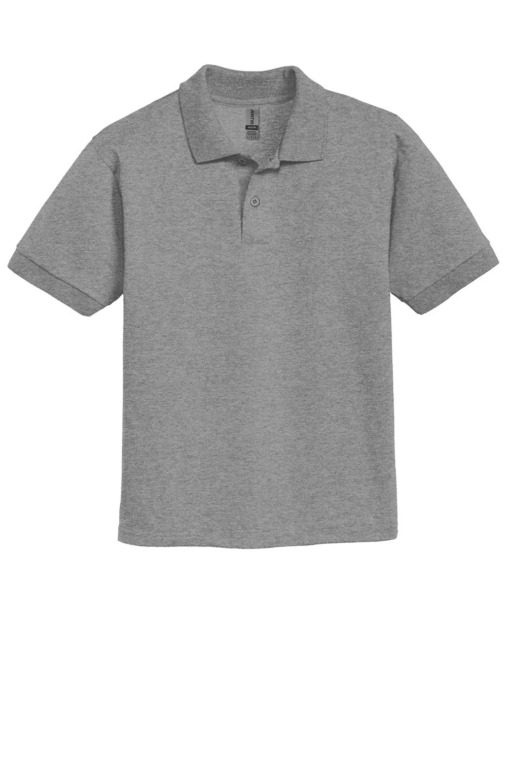 Gildan Youth DryBlend Moisture Wicking Short Sleeve Polo Shirt - Sport Grey