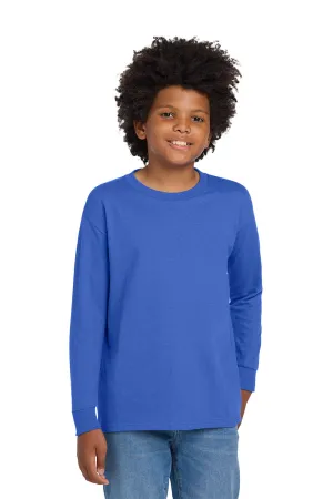 Gildan Youth Long Sleeve Crewneck T-Shirt - Royal Blue