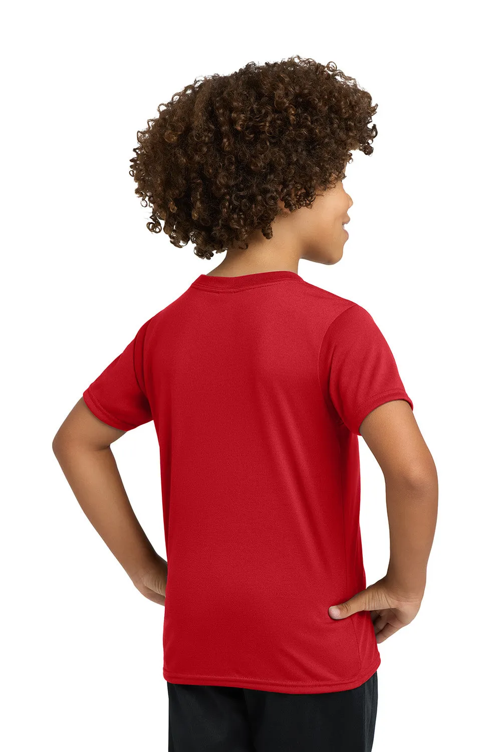 Gildan Youth Performance Jersey Moisture Wicking Short Sleeve Crewneck T-Shirt - Red