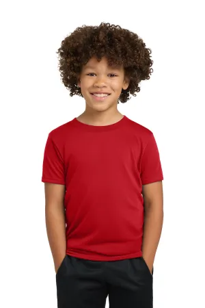 Gildan Youth Performance Jersey Moisture Wicking Short Sleeve Crewneck T-Shirt - Red