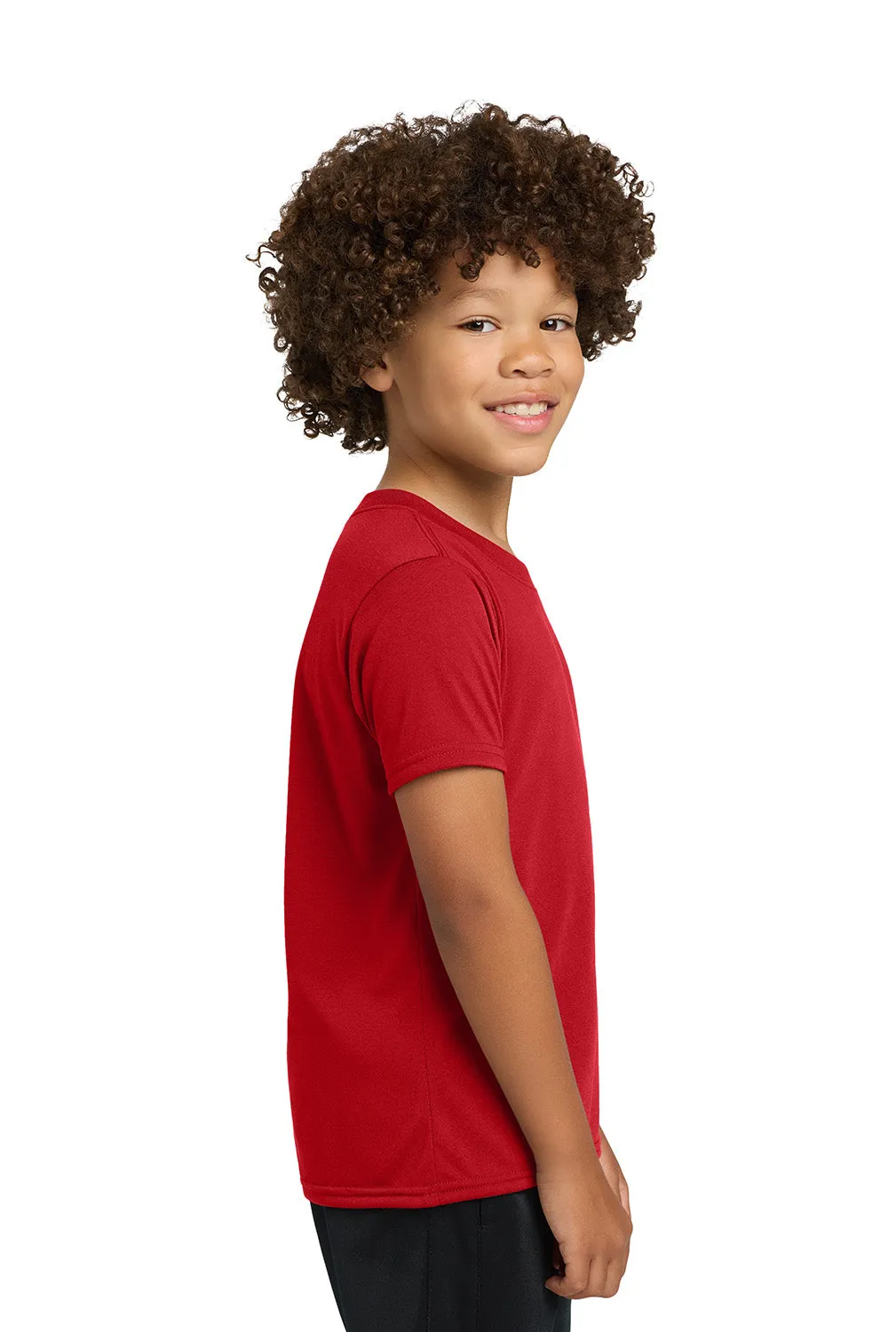 Gildan Youth Performance Jersey Moisture Wicking Short Sleeve Crewneck T-Shirt - Red