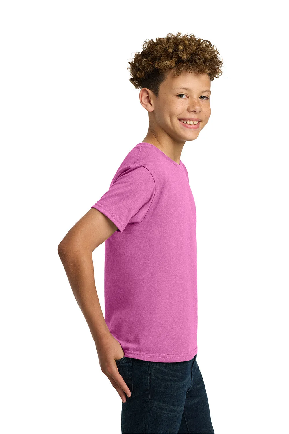 Gildan Youth Short Sleeve Crewneck T-Shirt - Azalea Pink