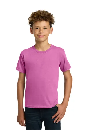 Gildan Youth Short Sleeve Crewneck T-Shirt - Azalea Pink