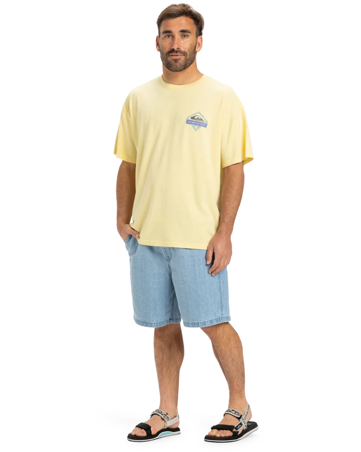 Global Heat Crystal Jet T-Shirt in Popcorn