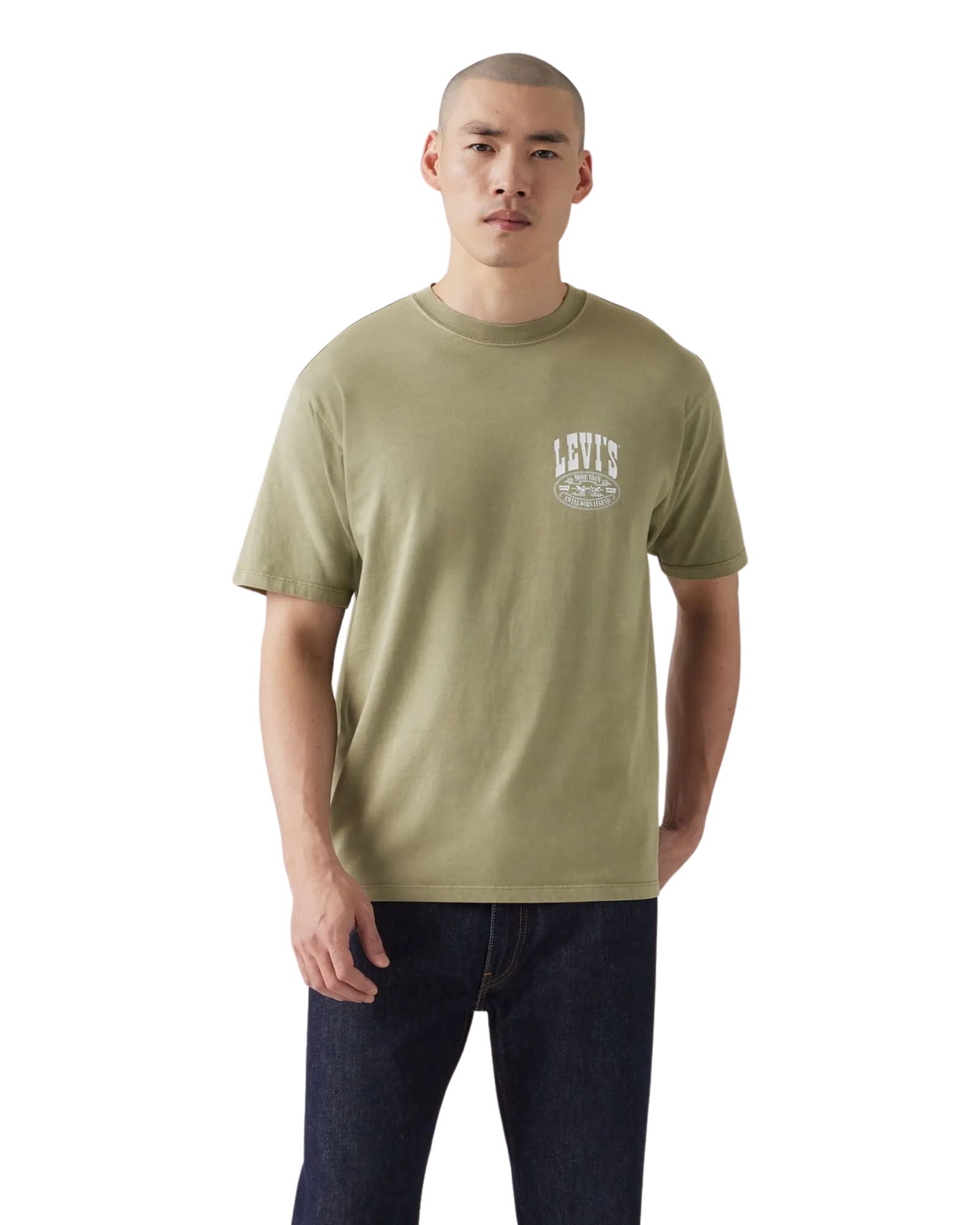 Graphic Vintage T-Shirt in Lichen Green