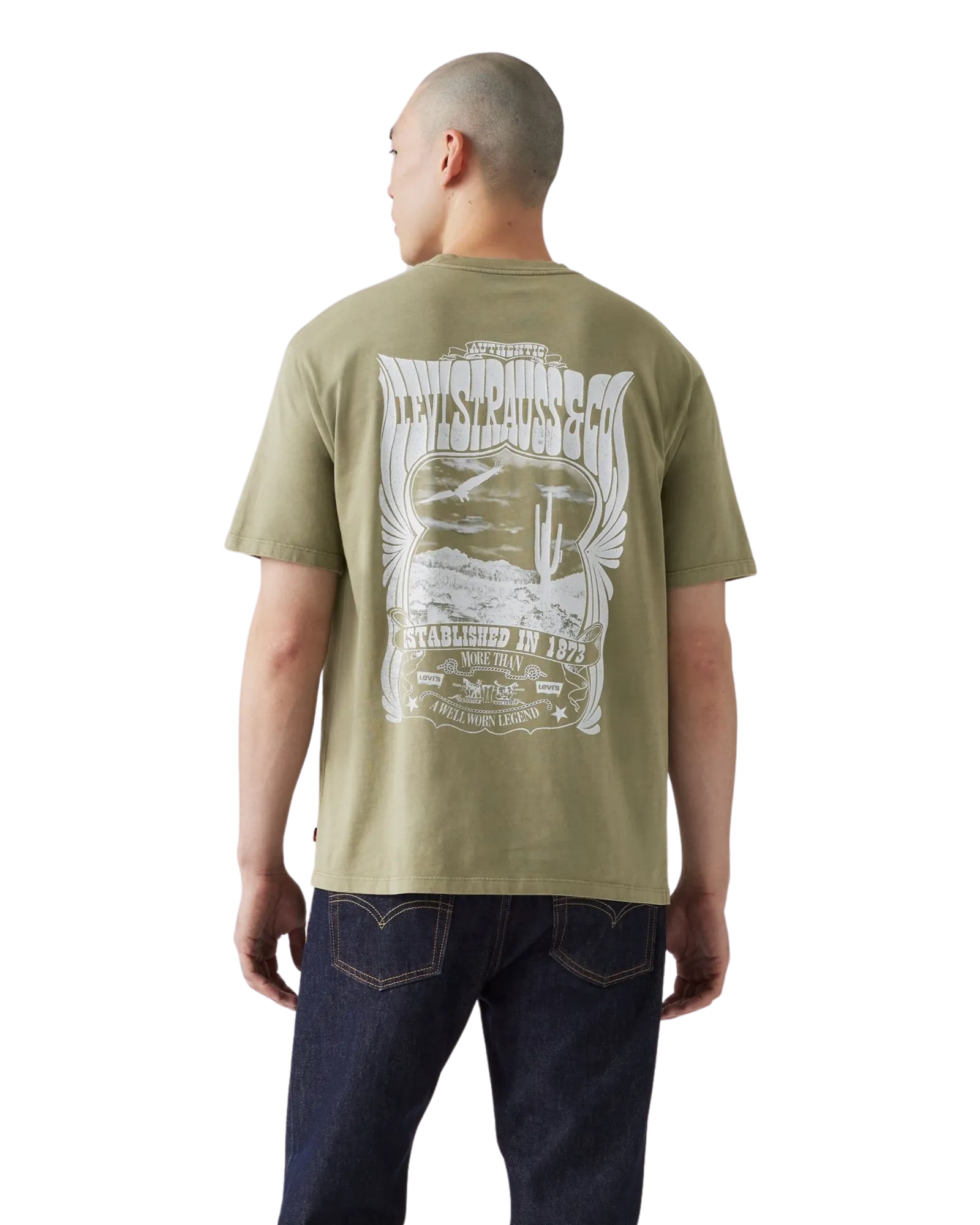Graphic Vintage T-Shirt in Lichen Green