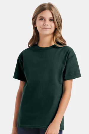 Hanes Youth ComfortSoft Short Sleeve Crewneck T-Shirt - Deep Forest Green