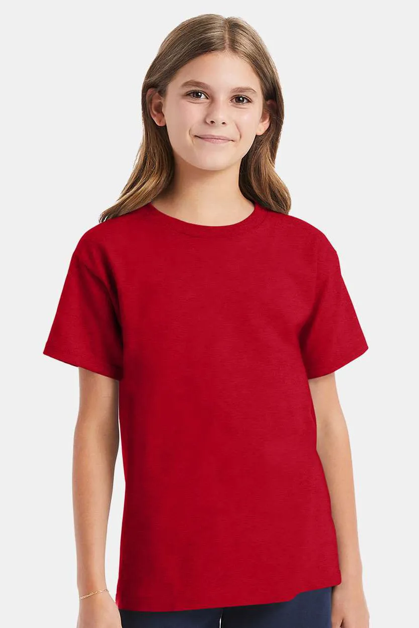 Hanes Youth ComfortSoft Short Sleeve Crewneck T-Shirt - Deep Red