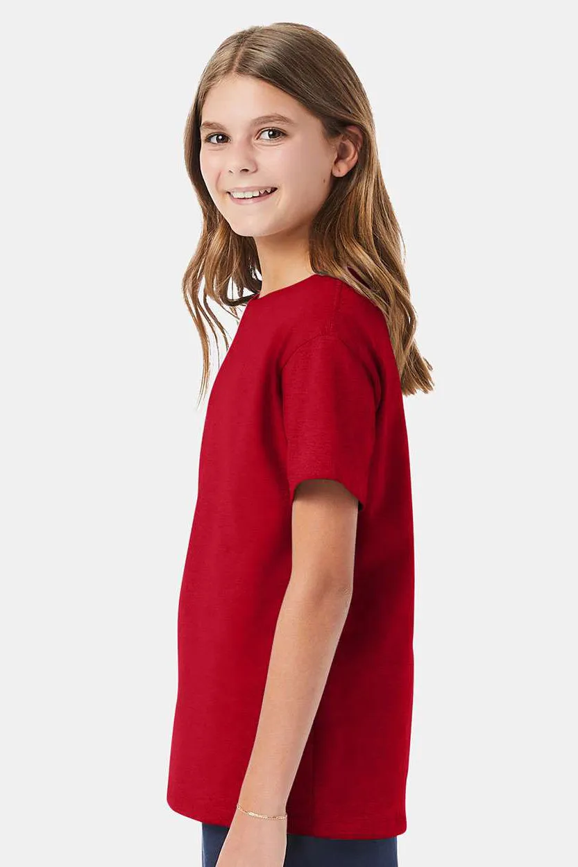 Hanes Youth ComfortSoft Short Sleeve Crewneck T-Shirt - Deep Red