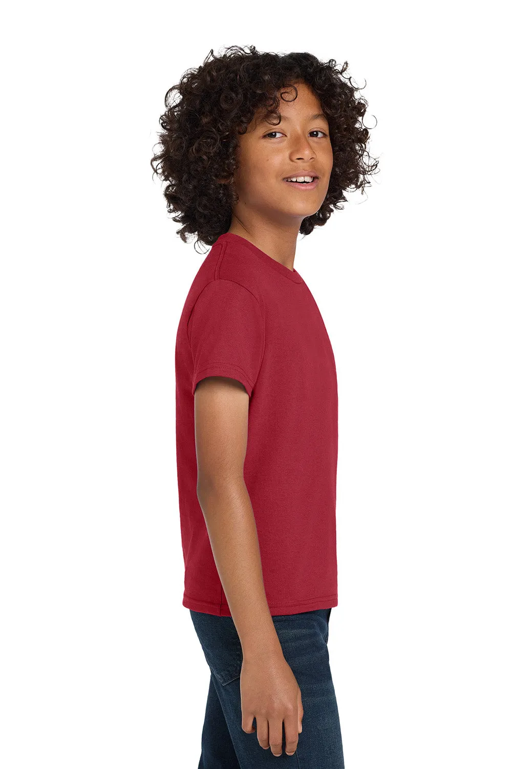 Hanes Youth ComfortSoft Short Sleeve Crewneck T-Shirt - Deep Red