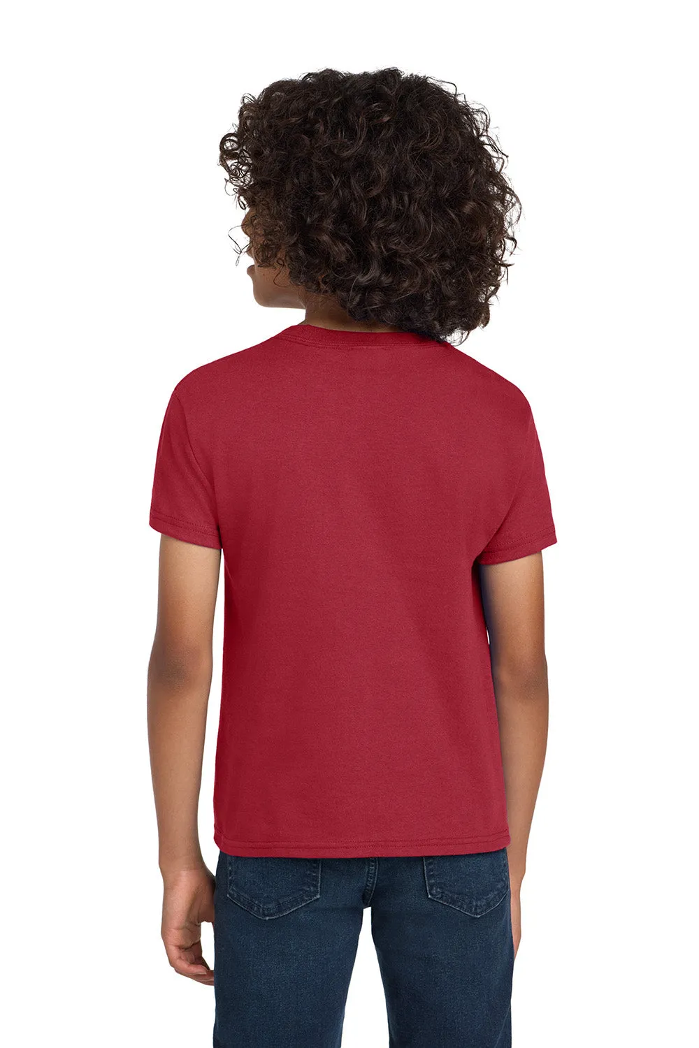 Hanes Youth ComfortSoft Short Sleeve Crewneck T-Shirt - Deep Red