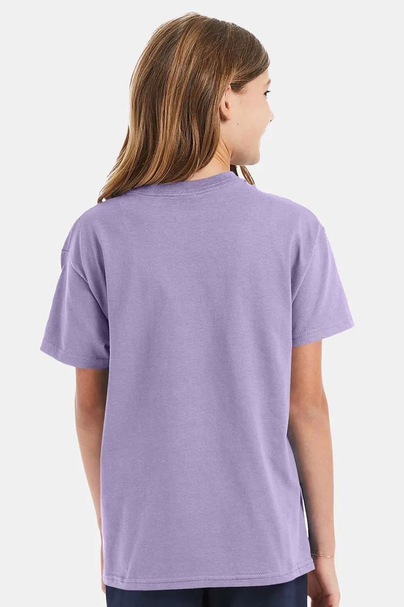 Hanes Youth ComfortSoft Short Sleeve Crewneck T-Shirt - Lavender Purple