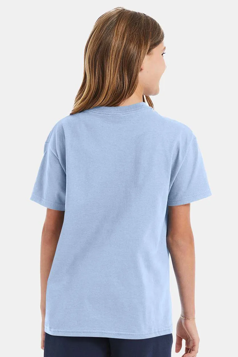 Hanes Youth ComfortSoft Short Sleeve Crewneck T-Shirt - Light Blue