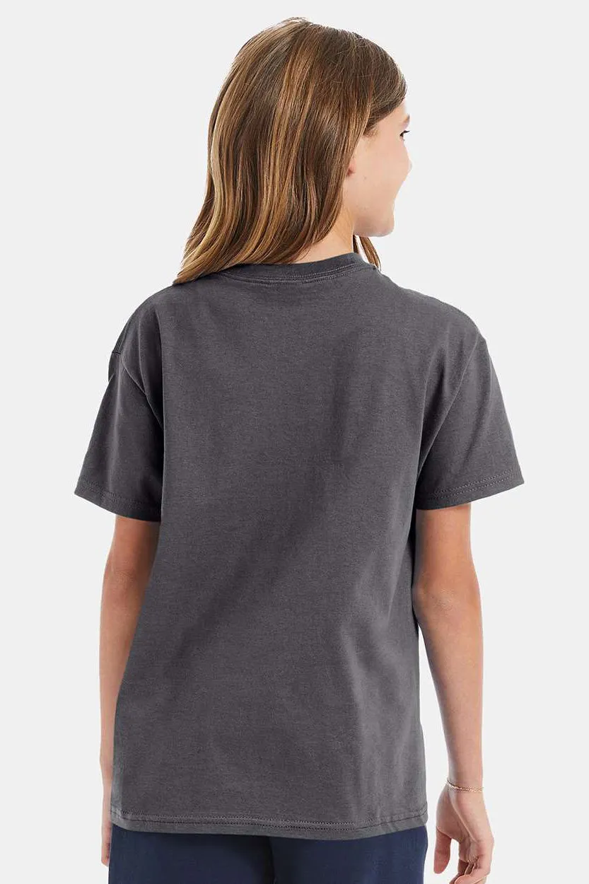 Hanes Youth ComfortSoft Short Sleeve Crewneck T-Shirt - Smoke Grey