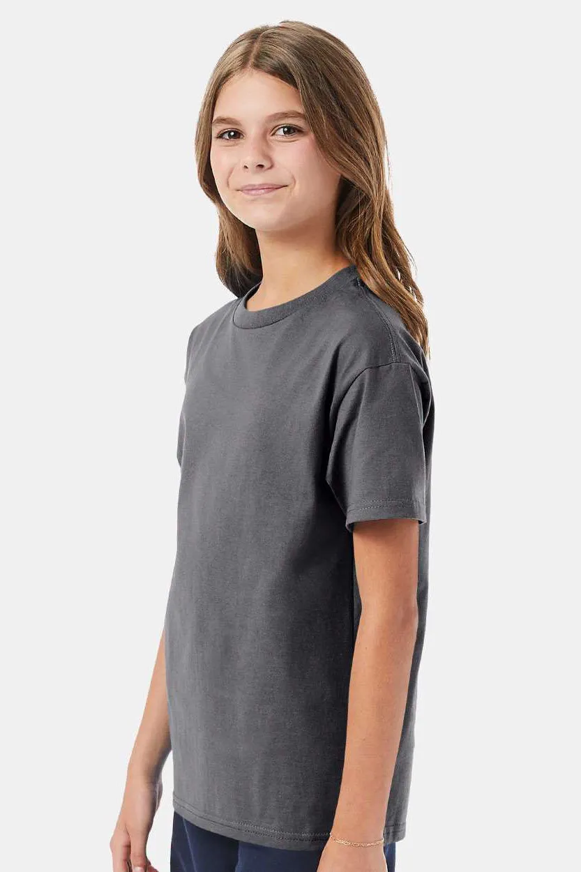 Hanes Youth ComfortSoft Short Sleeve Crewneck T-Shirt - Smoke Grey