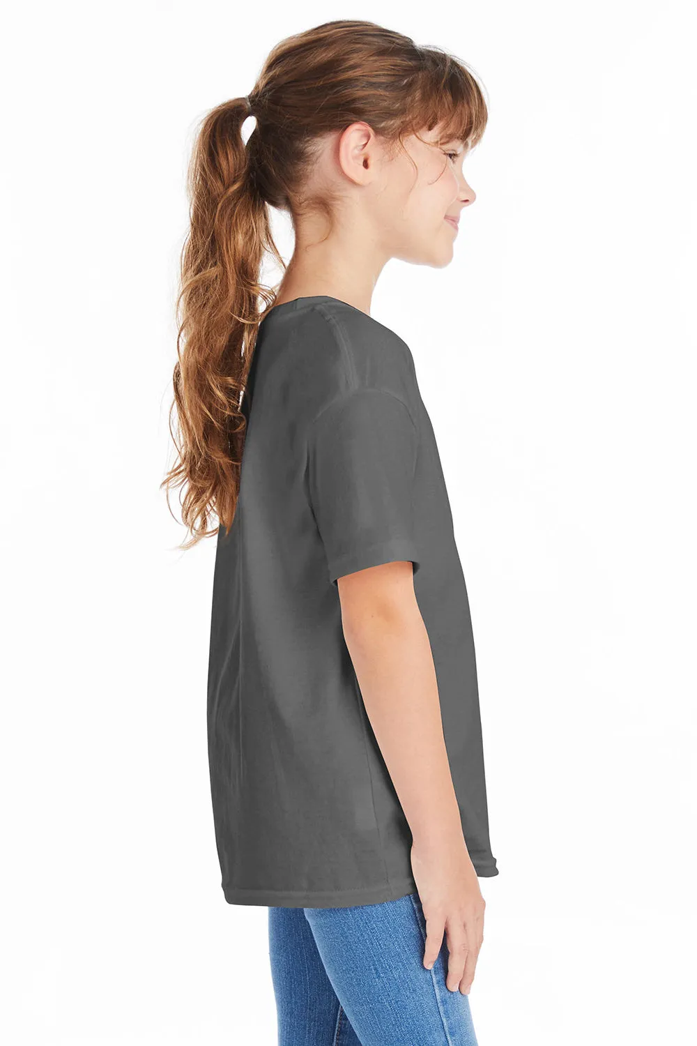 Hanes Youth ComfortSoft Short Sleeve Crewneck T-Shirt - Smoke Grey