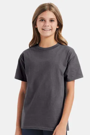 Hanes Youth ComfortSoft Short Sleeve Crewneck T-Shirt - Smoke Grey