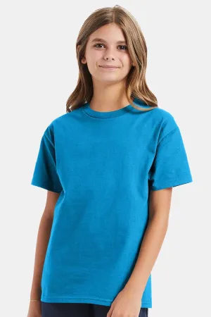Hanes Youth ComfortSoft Short Sleeve Crewneck T-Shirt - Teal Blue