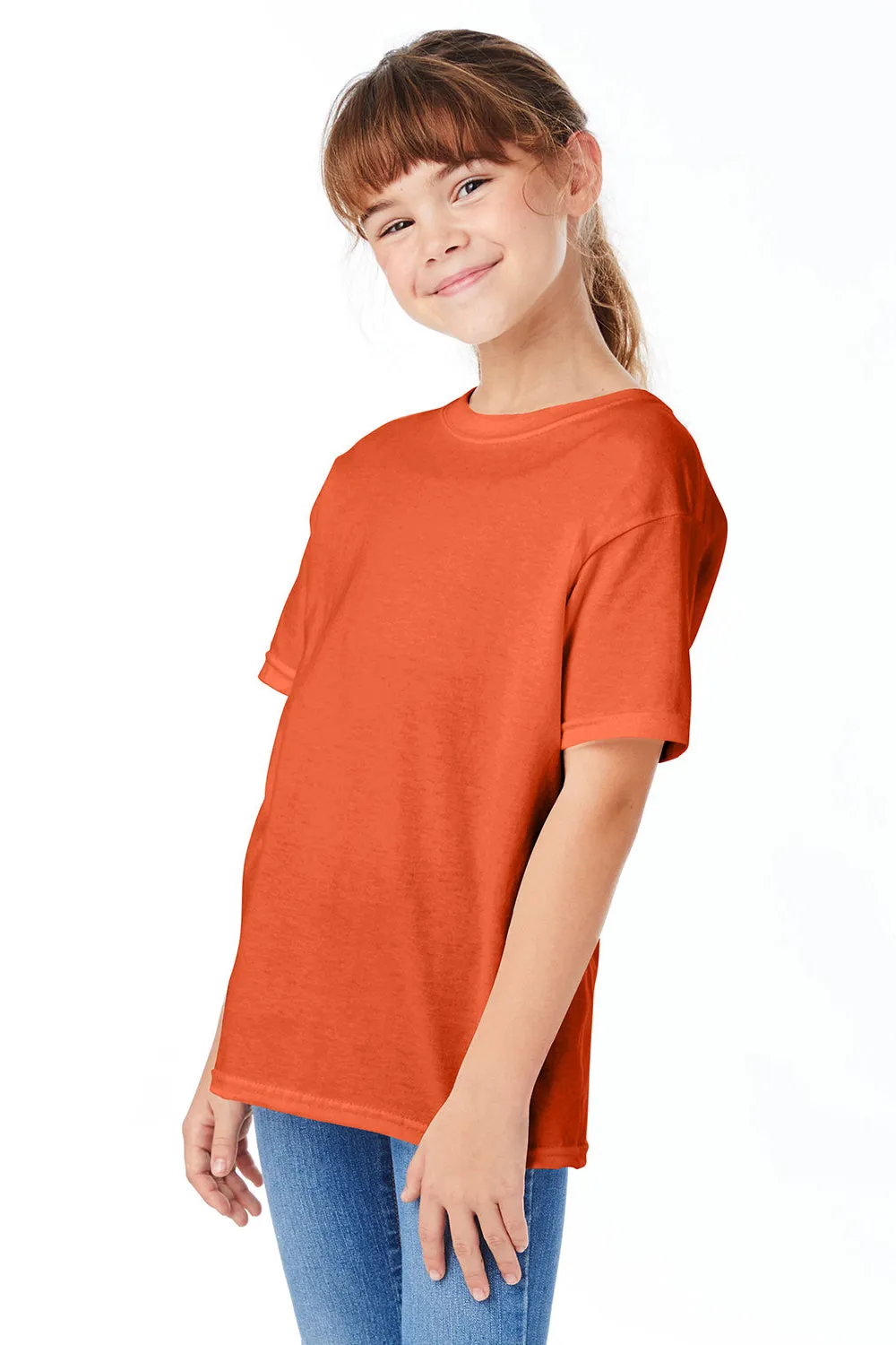 Hanes Youth ComfortSoft Short Sleeve Crewneck T-Shirt - Texas Orange