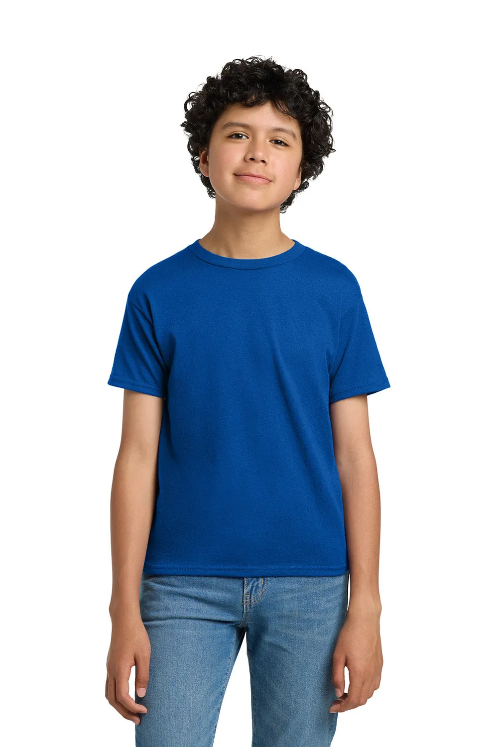 Hanes Youth EcoSmart Short Sleeve Crewneck T-Shirt - Deep Royal Blue