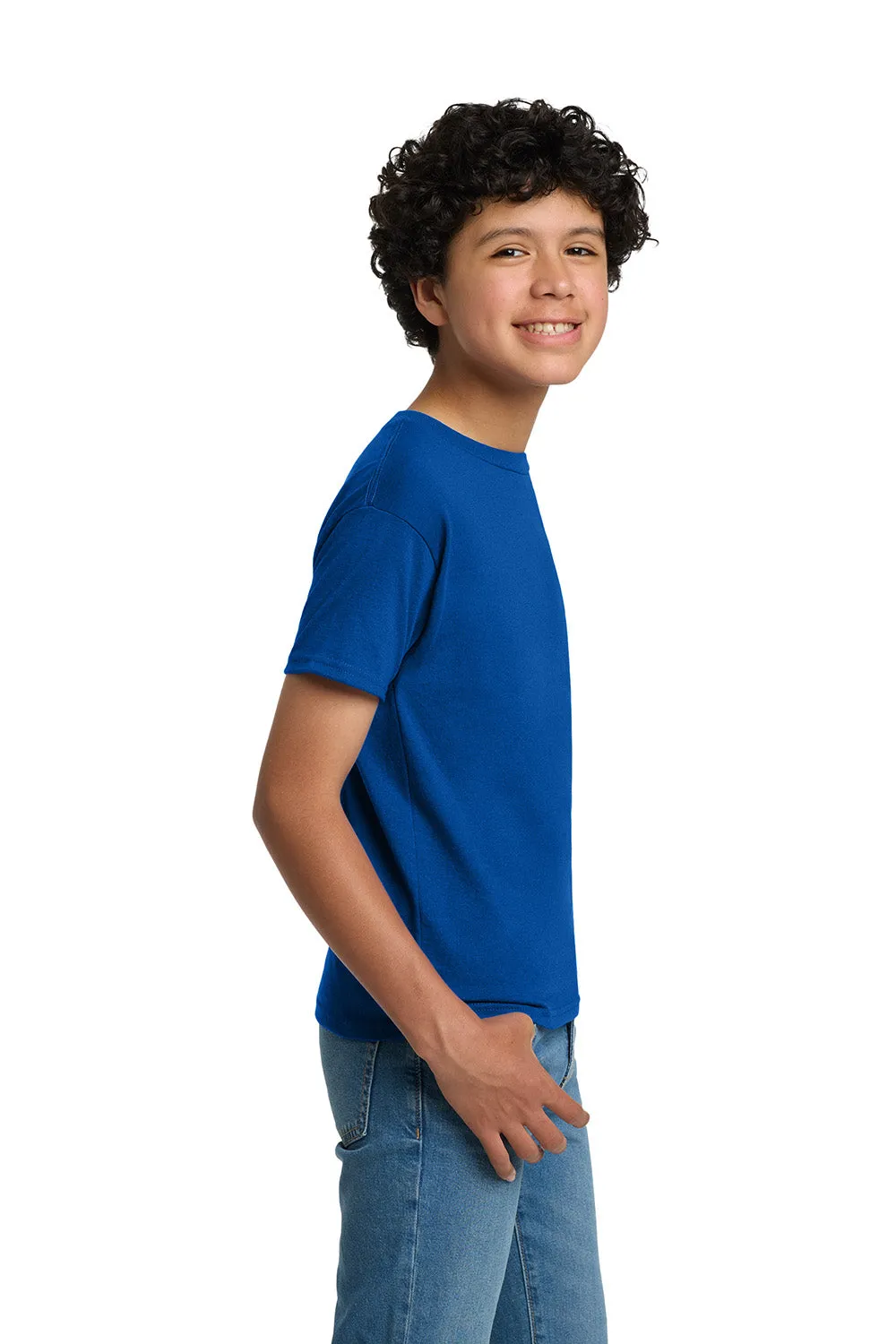 Hanes Youth EcoSmart Short Sleeve Crewneck T-Shirt - Deep Royal Blue