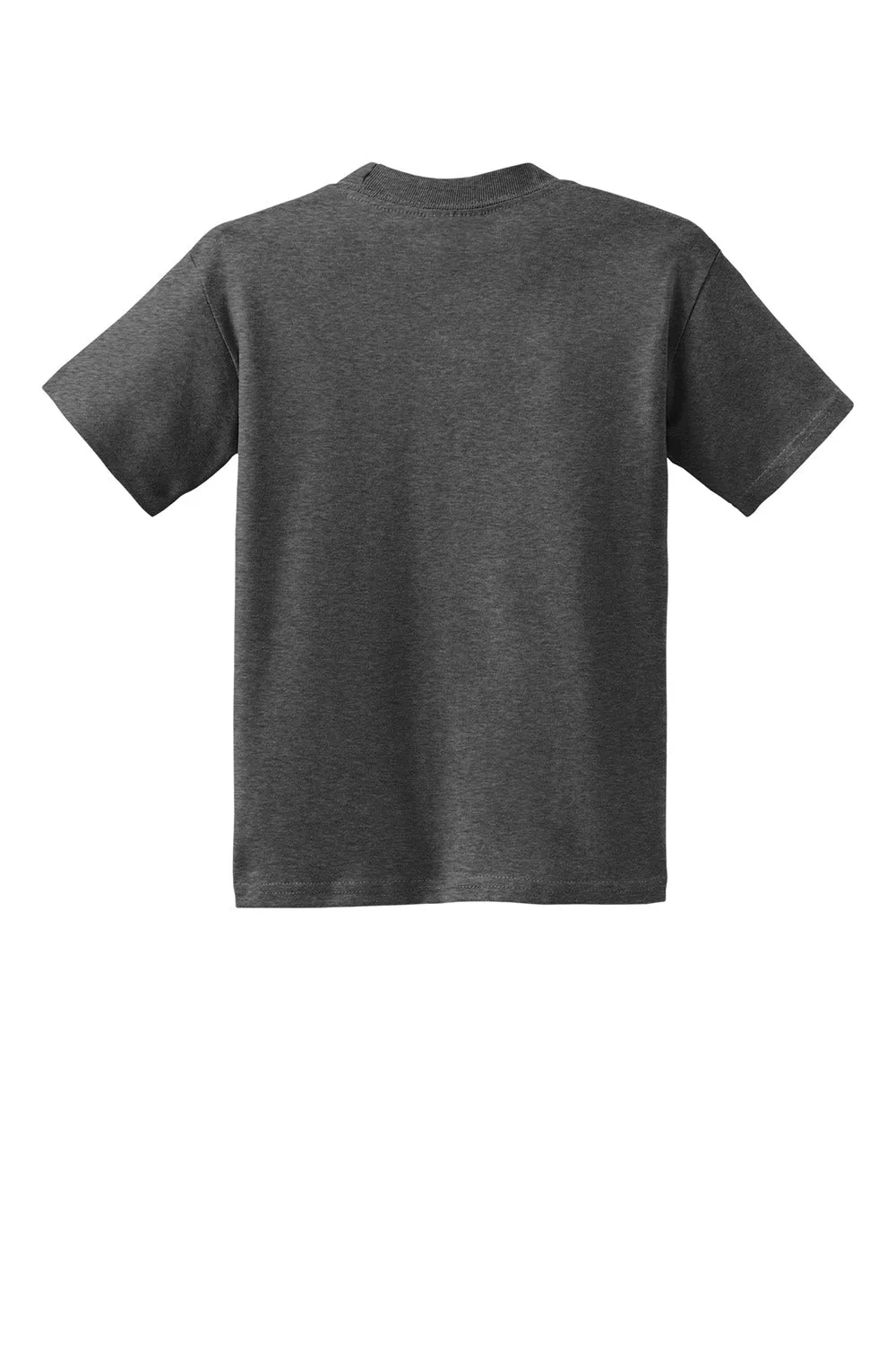 Hanes Youth EcoSmart Short Sleeve Crewneck T-Shirt - Heather Charcoal Grey