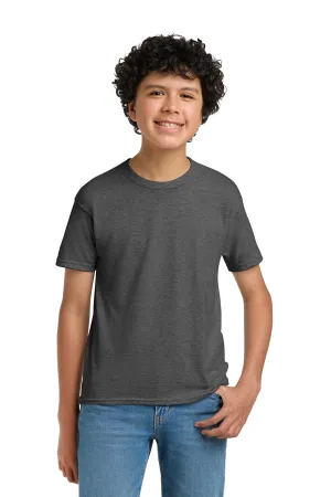 Hanes Youth EcoSmart Short Sleeve Crewneck T-Shirt - Heather Charcoal Grey