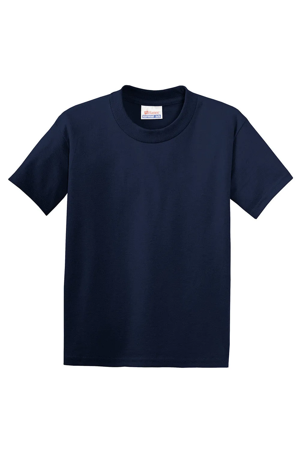 Hanes Youth EcoSmart Short Sleeve Crewneck T-Shirt - Navy Blue
