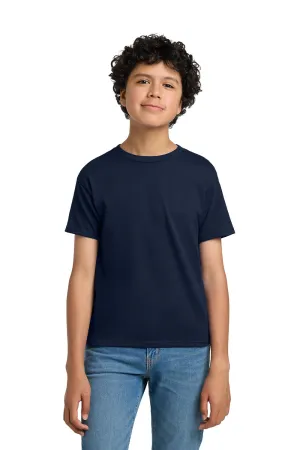 Hanes Youth EcoSmart Short Sleeve Crewneck T-Shirt - Navy Blue