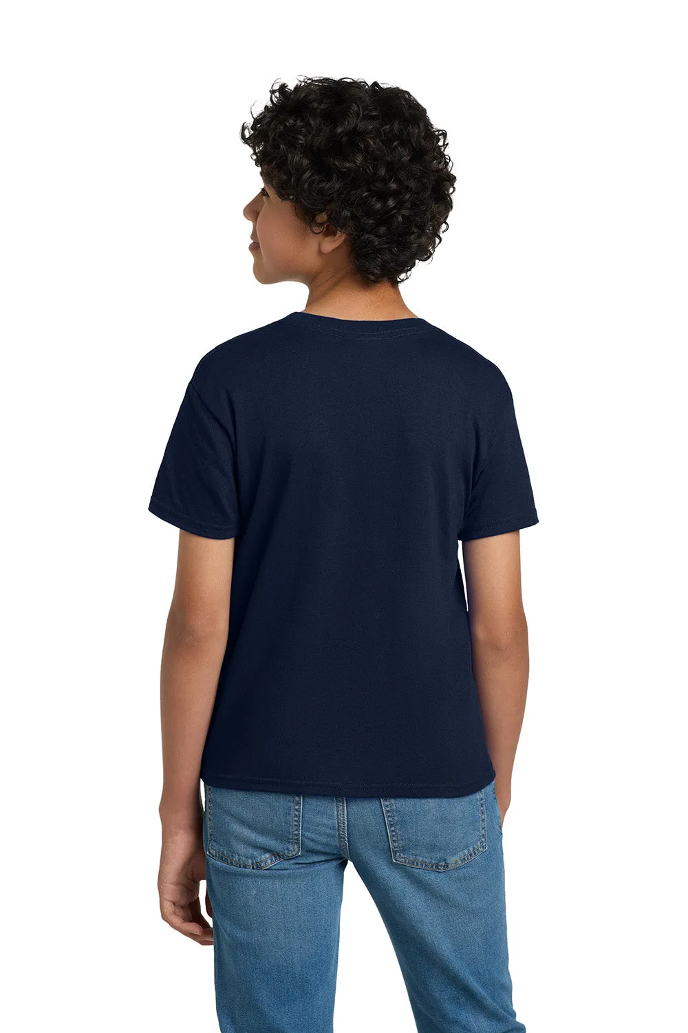 Hanes Youth EcoSmart Short Sleeve Crewneck T-Shirt - Navy Blue